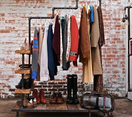 Coat Racks And Vintage Clothing Decoration